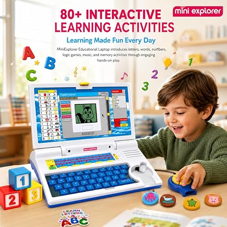 Educational Computer Laptop Toy — with Music & Games