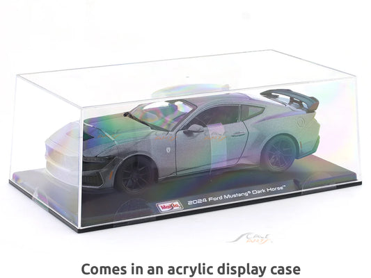 2024 Ford Mustang Dark Horse Grey Acrylic Case 1:24 MAISTO Licensed
