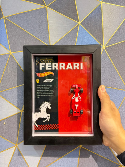 OG HOTWHEELS F1 FERRARI WALL FRAME (CUSTOMIZE) 24x18cm