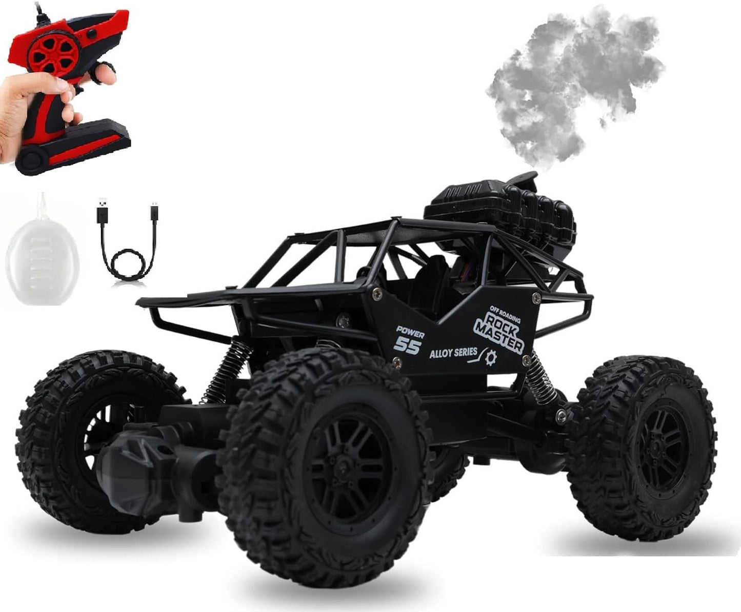 Rock Crawler Car with Smoke Off-roader 2Wd RC Car High Speed