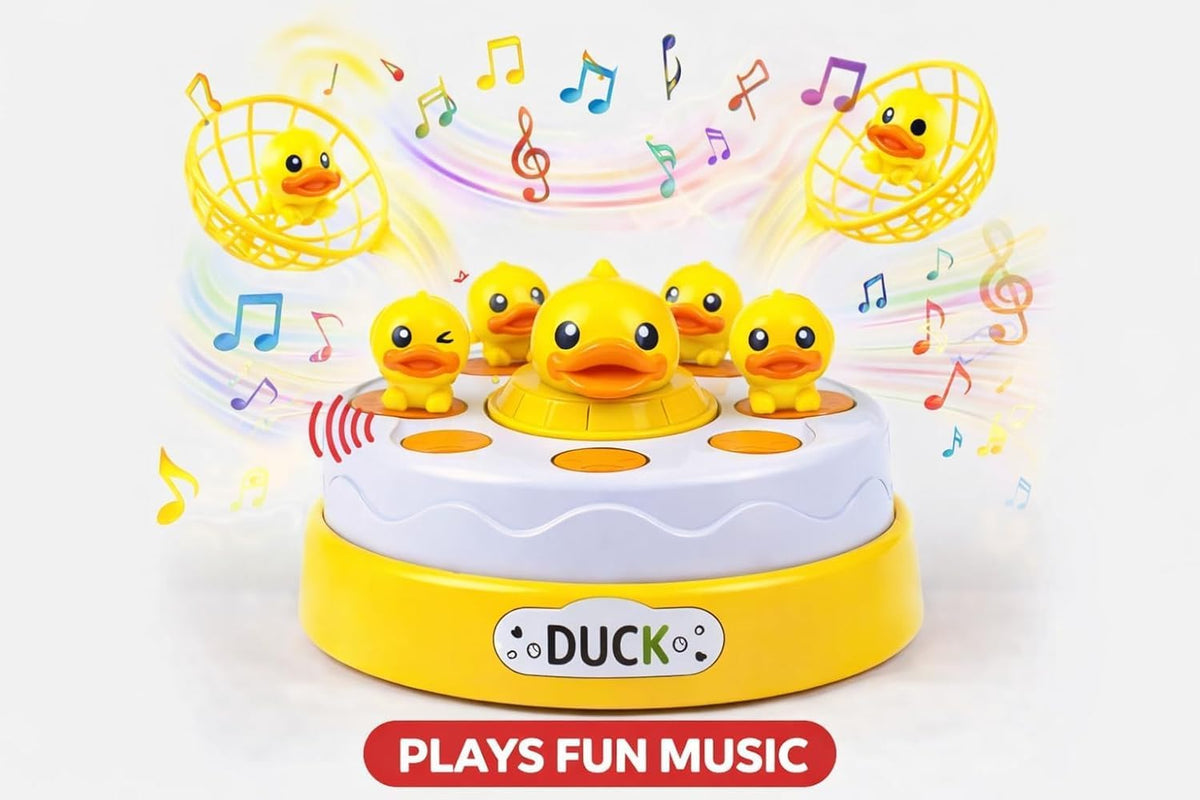 Bouncing Duck Catch Game with Nets Interactive Jumping Duck Toy Rotating