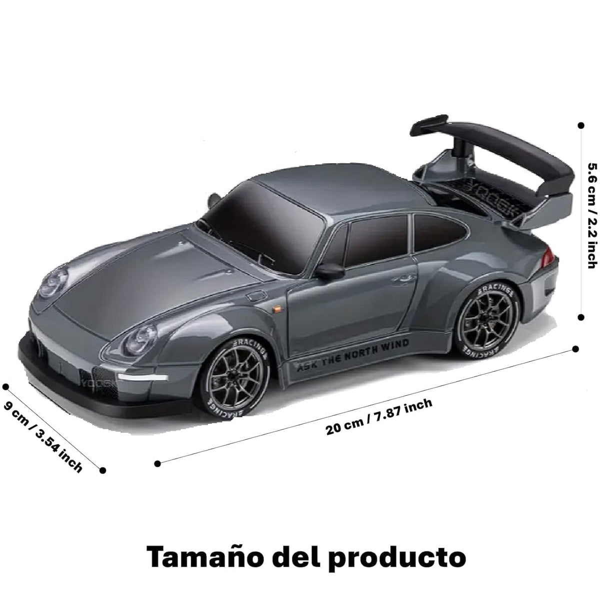 Premium RC Drift Car | 4WD with Boost Mode, 2.4Ghz Long Range Remote, Hard Shell Body, LED Headlights, Race-Ready Build (Burnout Grey)