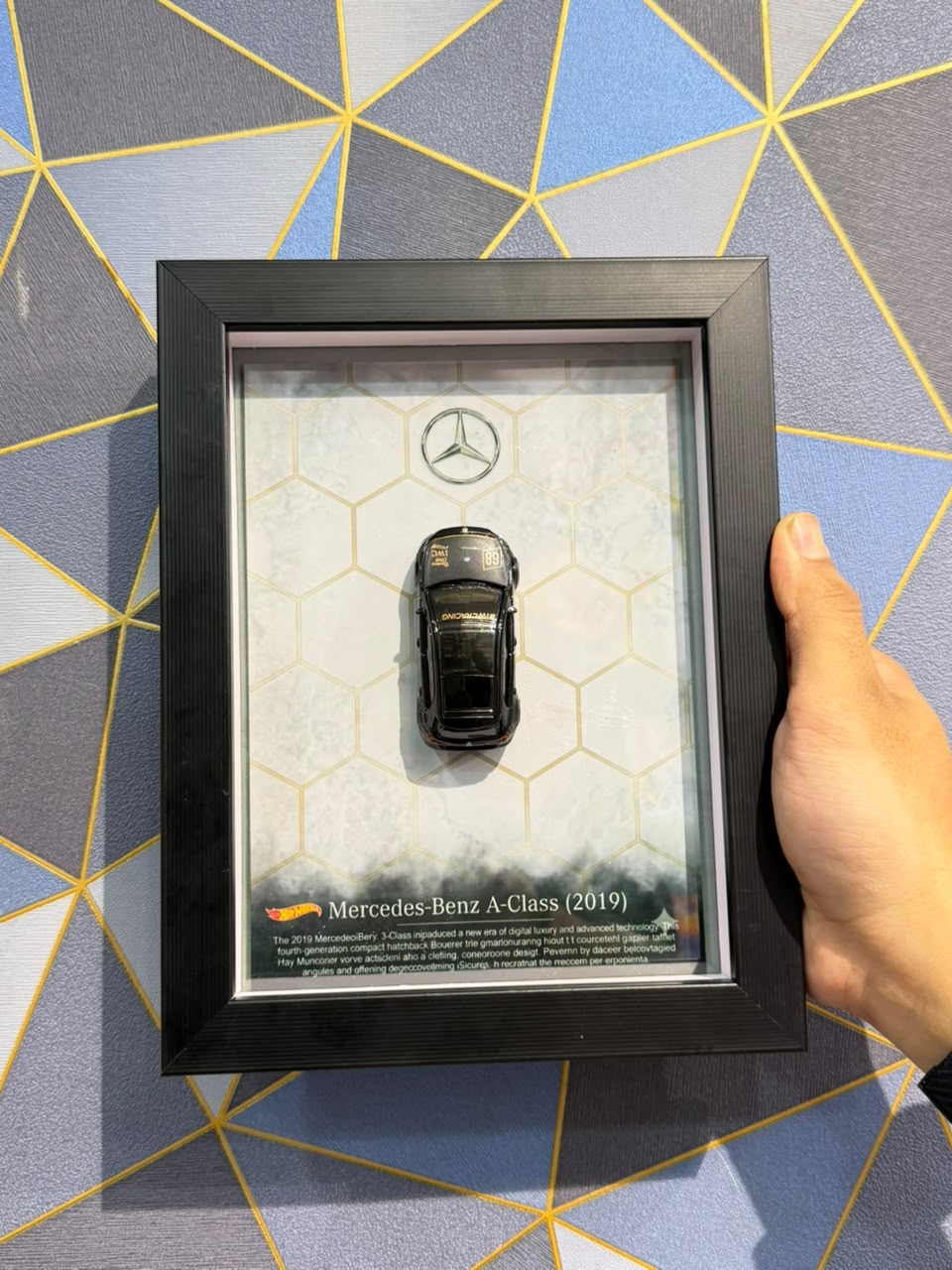 OG HOTWHEELS MERCEDES BENZ WALL FRAME (CUSTOMIZE) 24X18cm