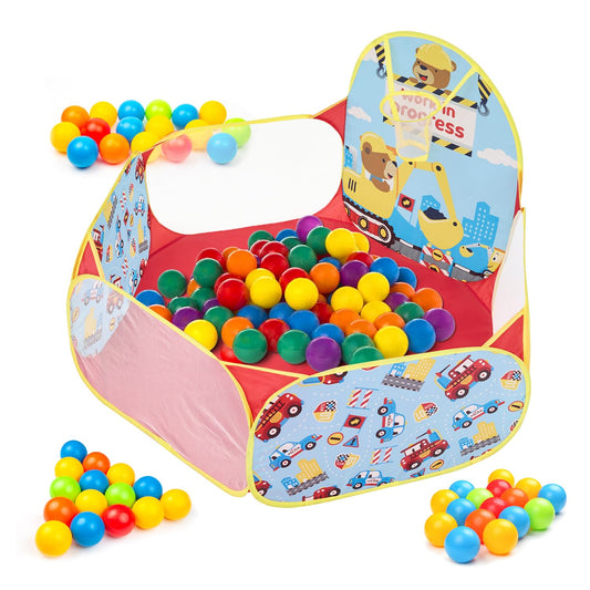 Ball Pit Foldable Ball Play Pool with Basketball