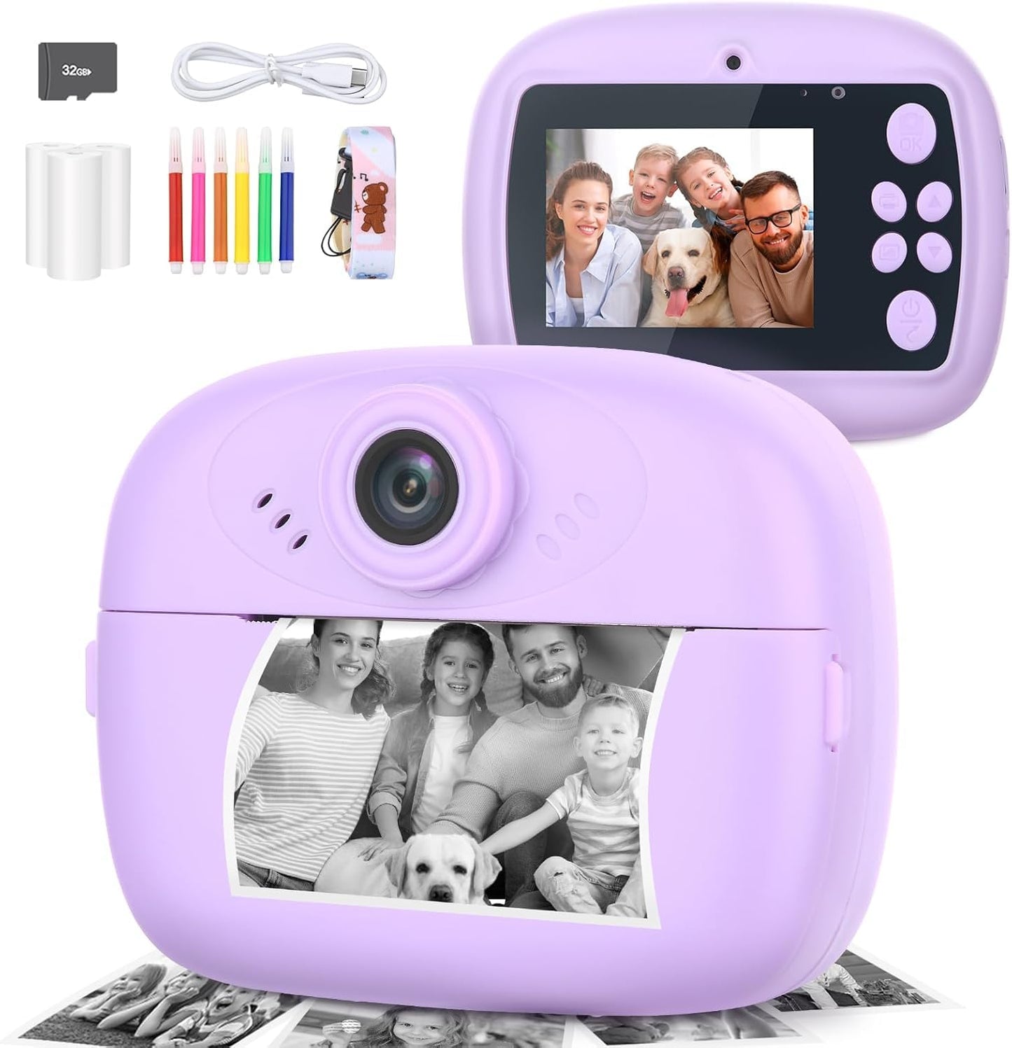 Kids Instant Print Camera Video with Games