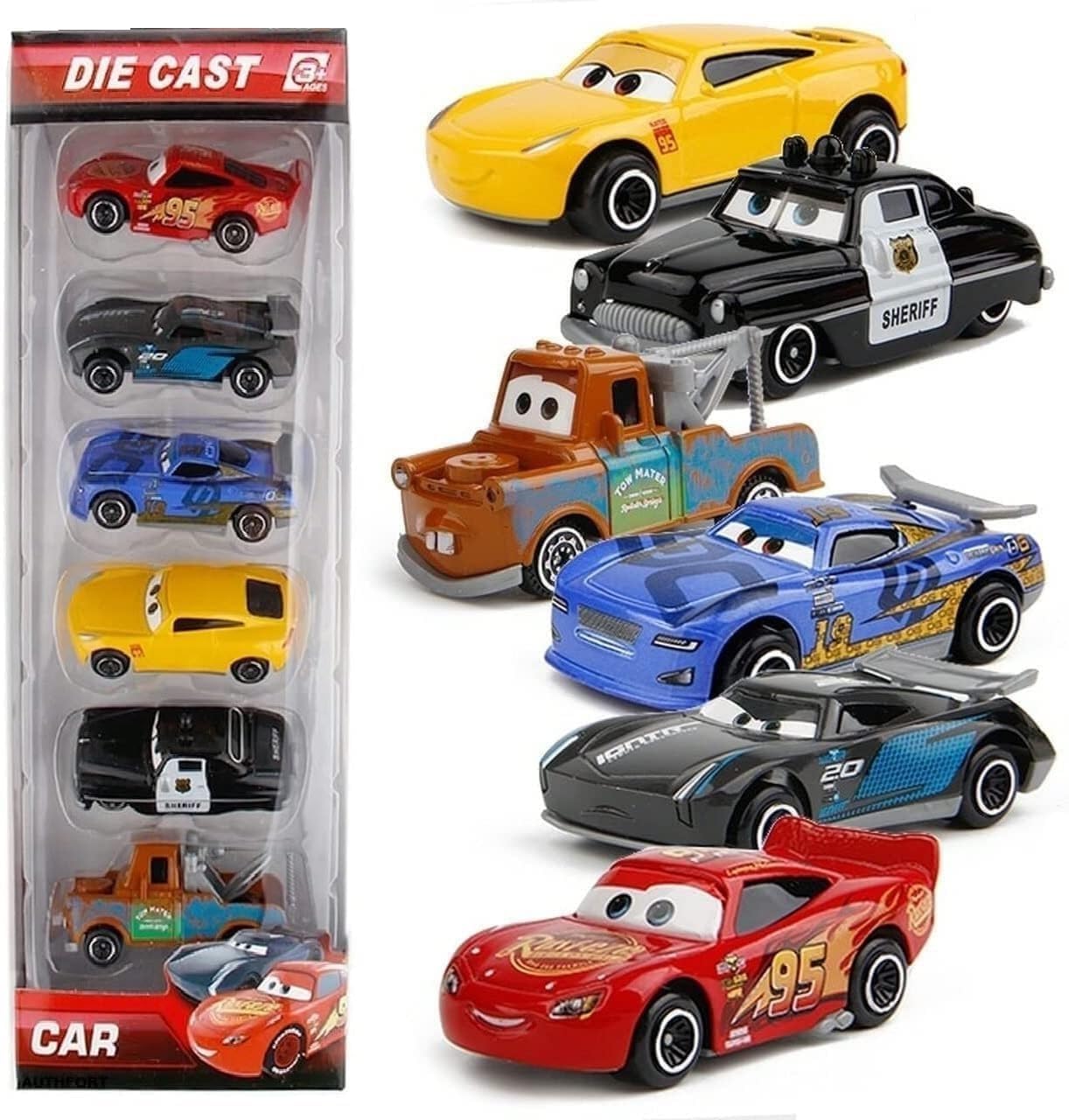 Mini Metal Die Cast Car Set of 6 Toy Vehicle Play Set