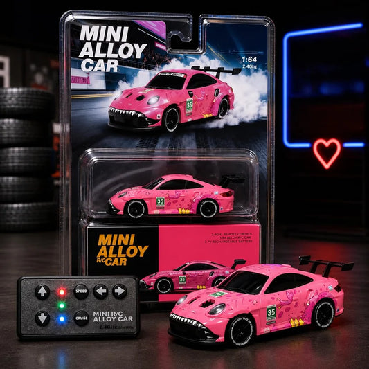 Roxy Porsche Pink 1:64 Scale Mini Remote Control R/C Drift Car