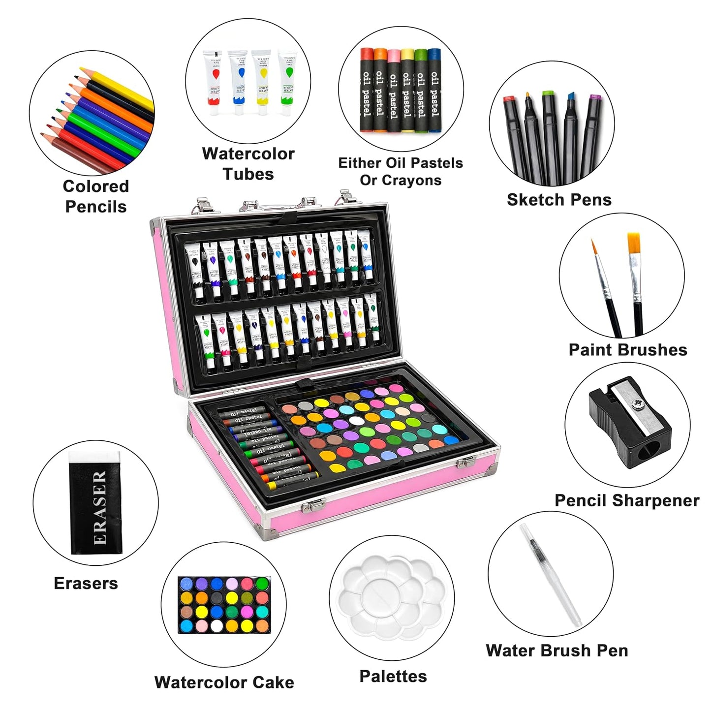 100+ Pcs GIRLS Theme Drawing and Painting Kit