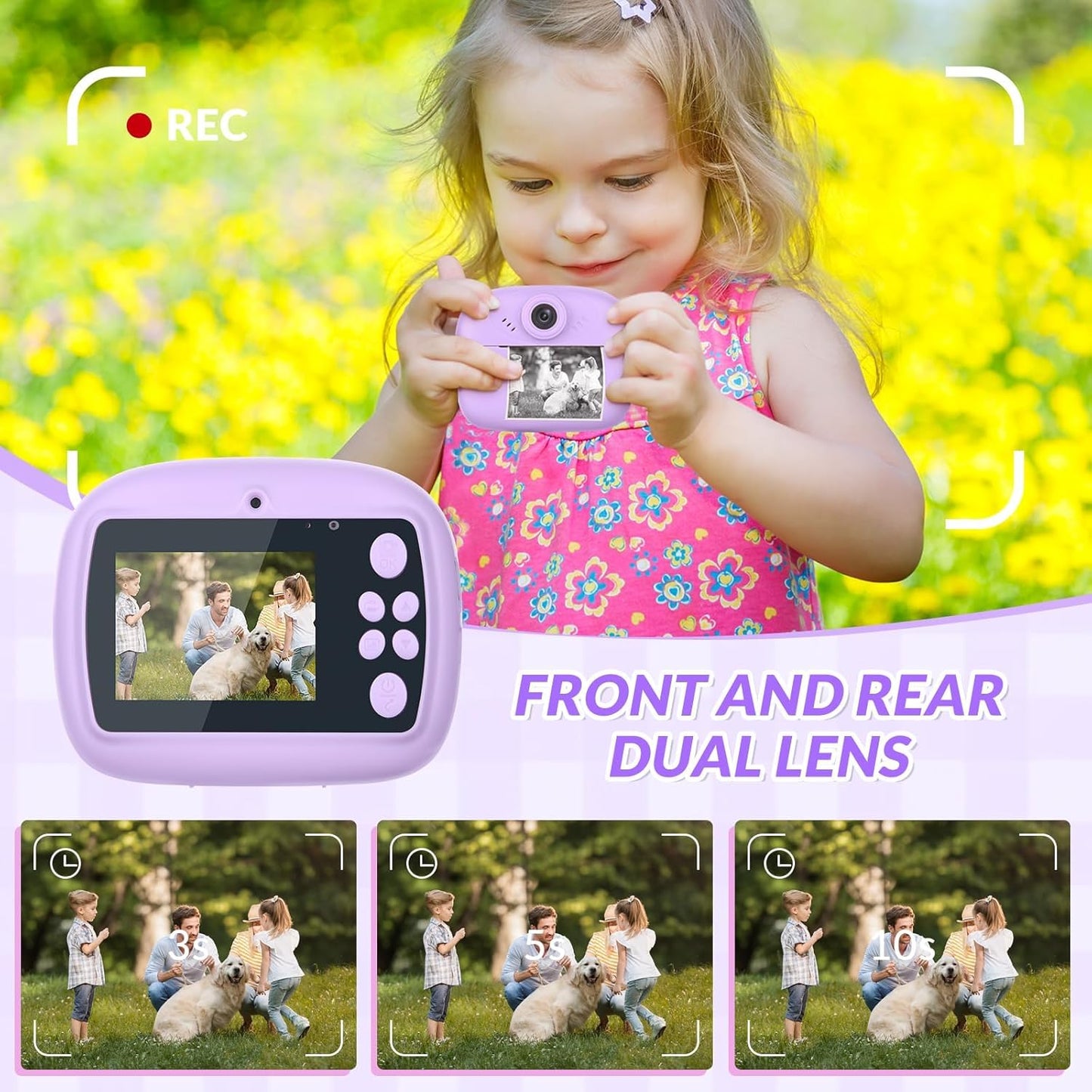 Kids Instant Print Camera Video with Games