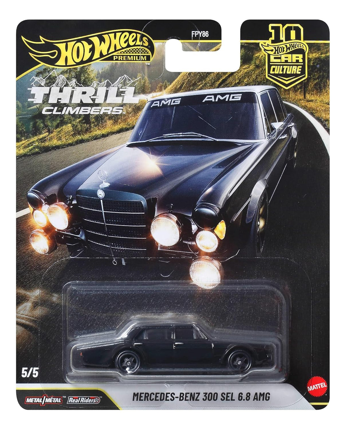 Set Of 5 Hot Wheels Premium Car Culture Collectible Toy Car, 1:64 Scale Die-Cast