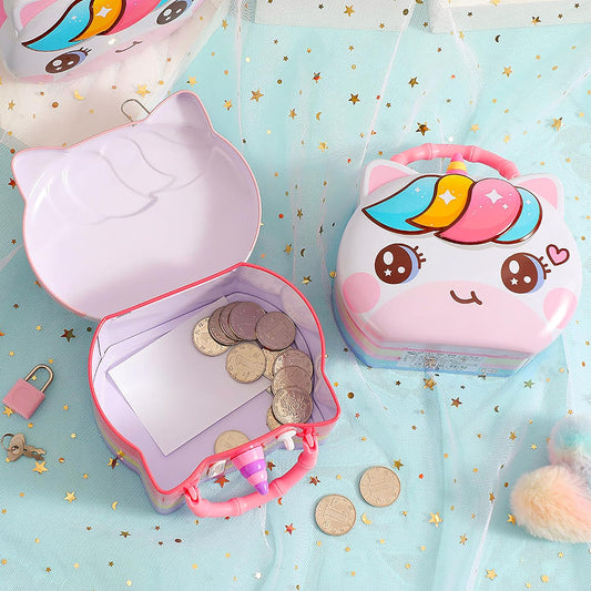 Unicorn Money Safe Piggy Bank with Lock