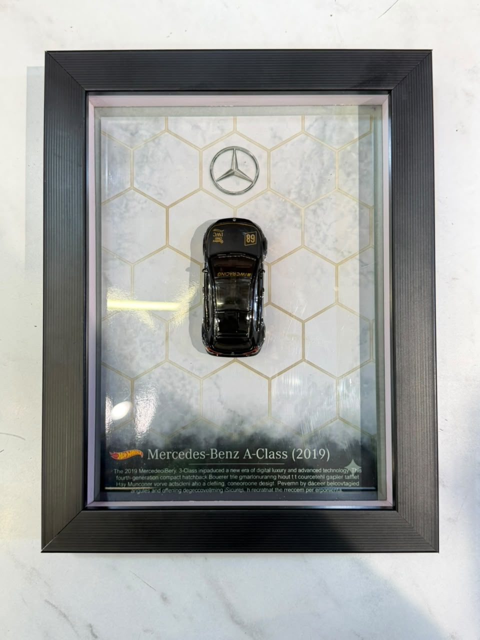 OG HOTWHEELS MERCEDES BENZ WALL FRAME (CUSTOMIZE) 24X18cm