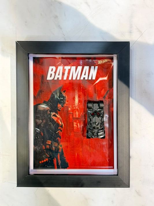 OG HOTWHEELS  BATMOBILE WALL FRAME (CUSTOMIZE) 24x18cm