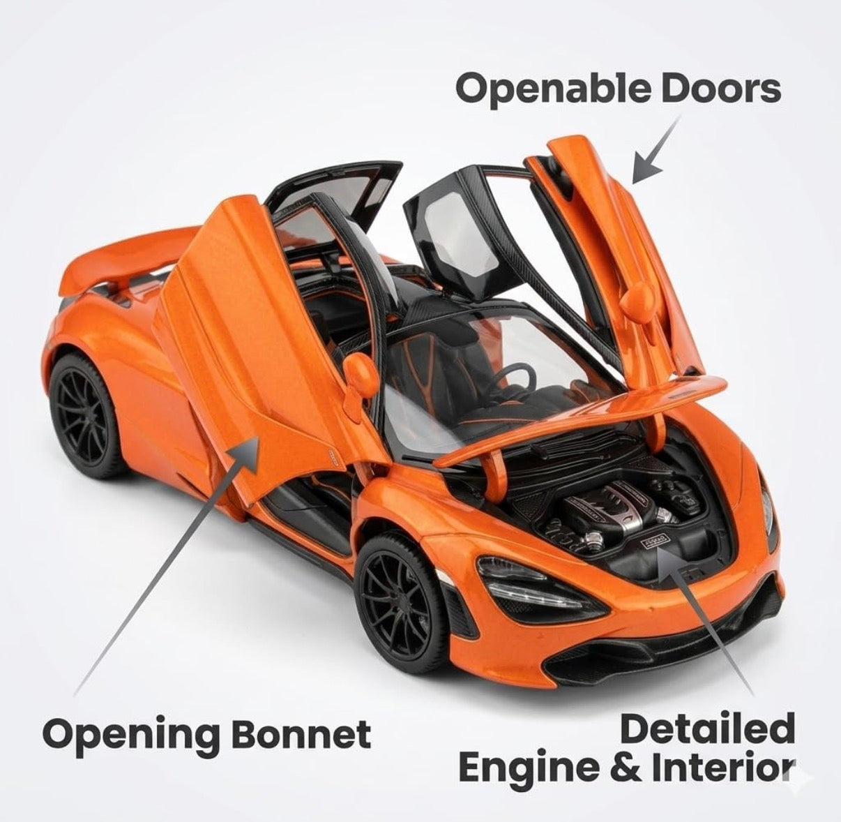 McLaren 720S Die-Cast Model — 1:24 Scale