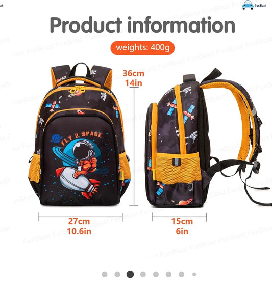 Fly 2 Space Astronaut Kids Backpack 14" – Lightweight School Bag for Boys & Girls