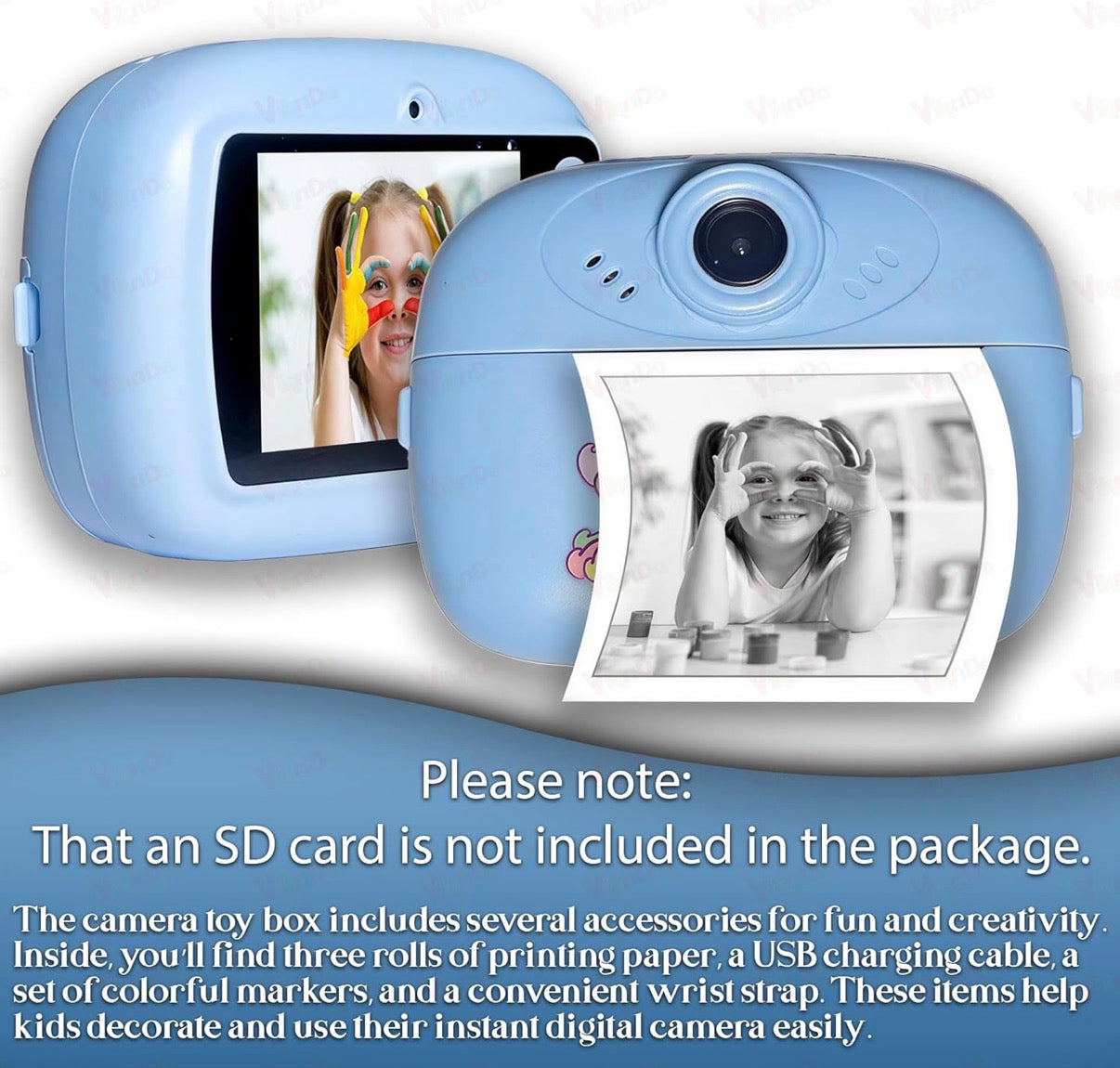 Instant Print Kids Camera — 1080P HD with Built-in Printer