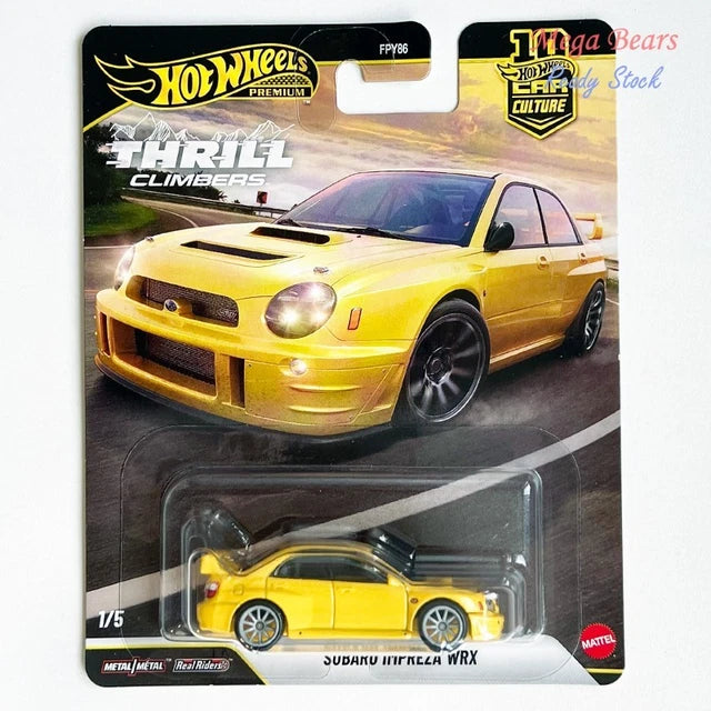 Set Of 5 Hot Wheels Premium Car Culture Collectible Toy Car, 1:64 Scale Die-Cast
