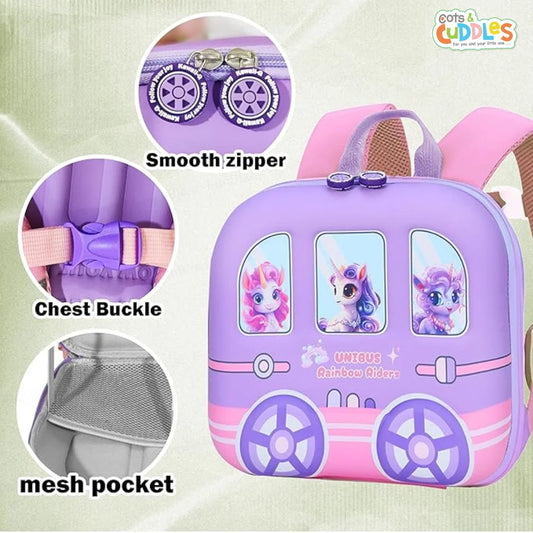 Cute Design Rectangle Shaped Hard-shell Backpack for Kids
