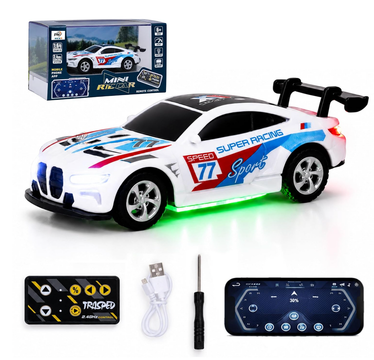 Mini RC Car for Kids with App & Remote Control