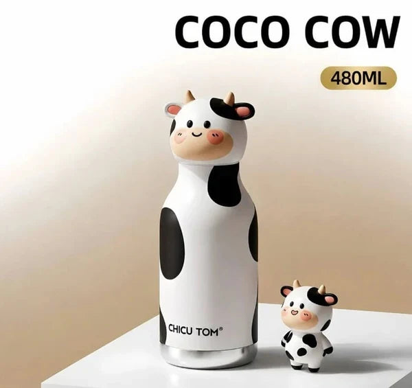 Chicu Tom Coco Cow kawaii insulated water bottle 480ml