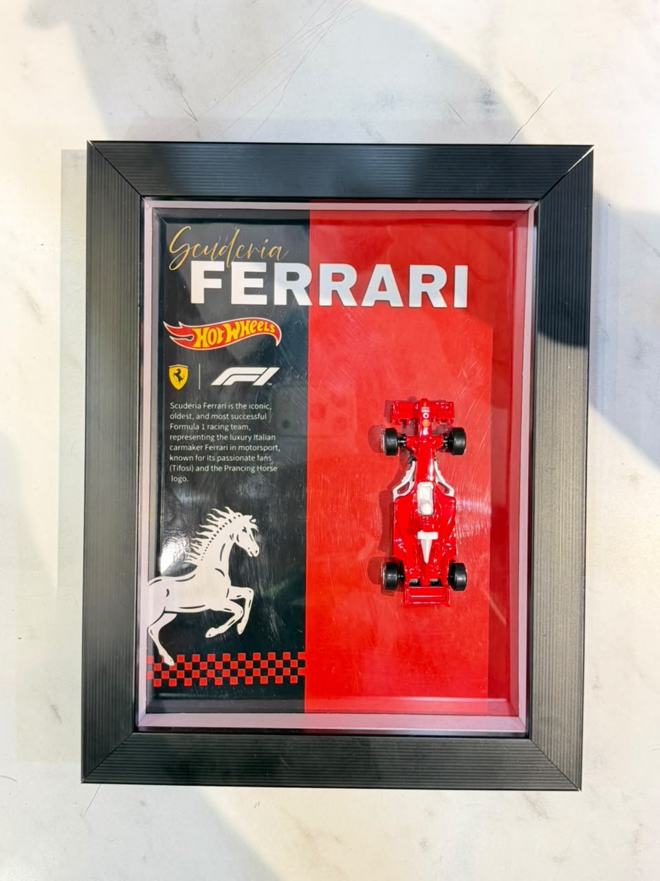 OG HOTWHEELS F1 FERRARI WALL FRAME (CUSTOMIZE) 24x18cm