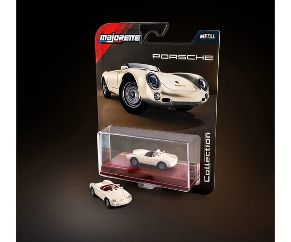 1955 Porsche 550 Spyder White 1:64 scale model car - Majorette Collection