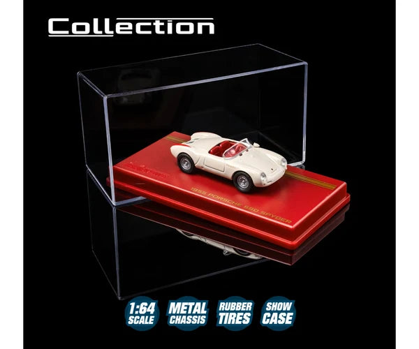 1955 Porsche 550 Spyder White 1:64 scale model car - Majorette Collection