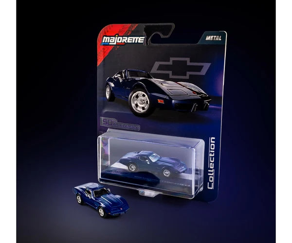 1966 Chevrolet Corvette C3 Blue 1:64 scale model car - Majorette Collection