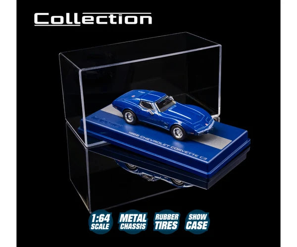 1966 Chevrolet Corvette C3 Blue 1:64 scale model car - Majorette Collection