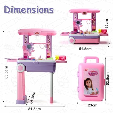 Beauty Set Suitcase on Wheels — 3-in-1 Trolley