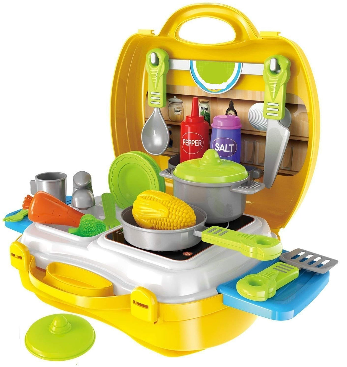 Kid Chef Bring Along Kitchen Cooking Suitcase open