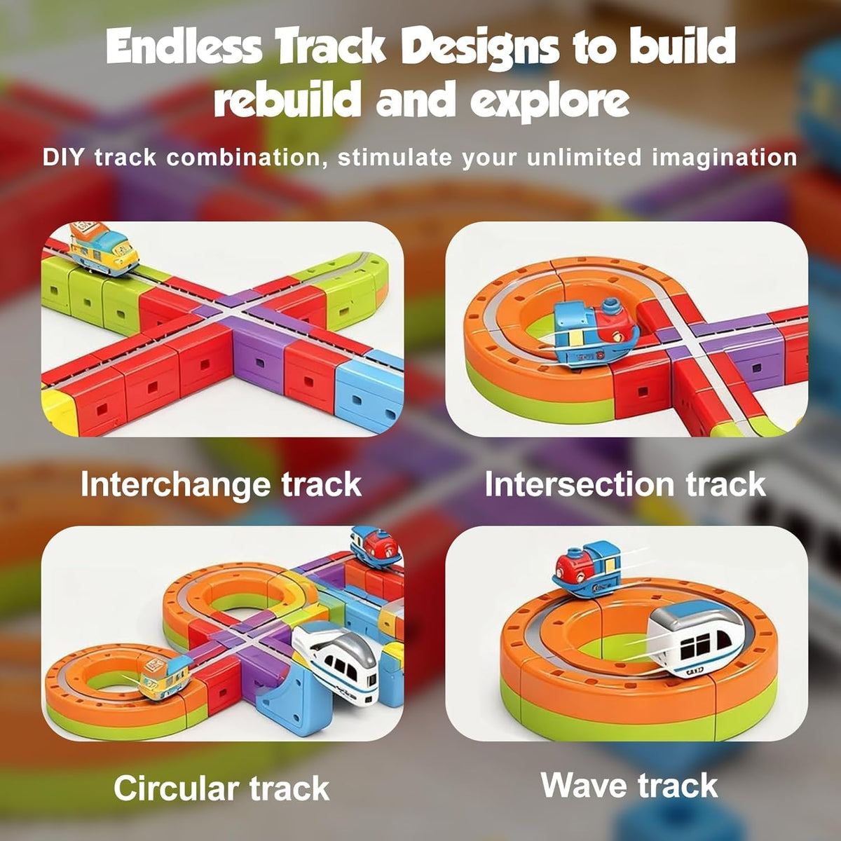 DIY Cube Track Magic Rail Train Set track designs