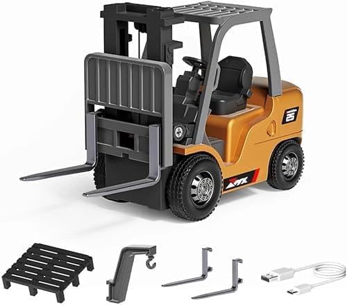 Mini RC Forklift 1/64 scale with LED lights and sound