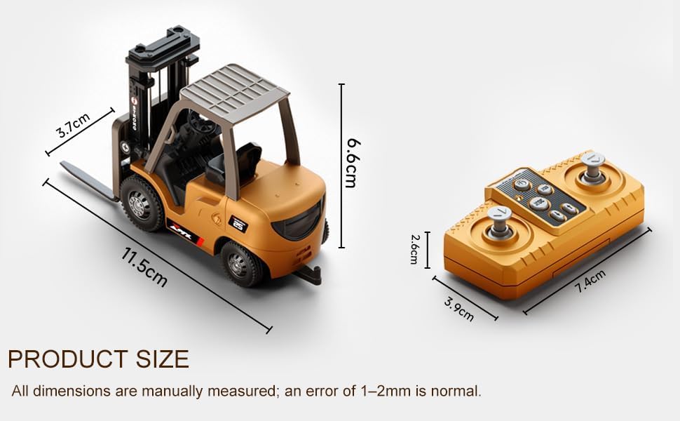 Mini RC Forklift size dimensions