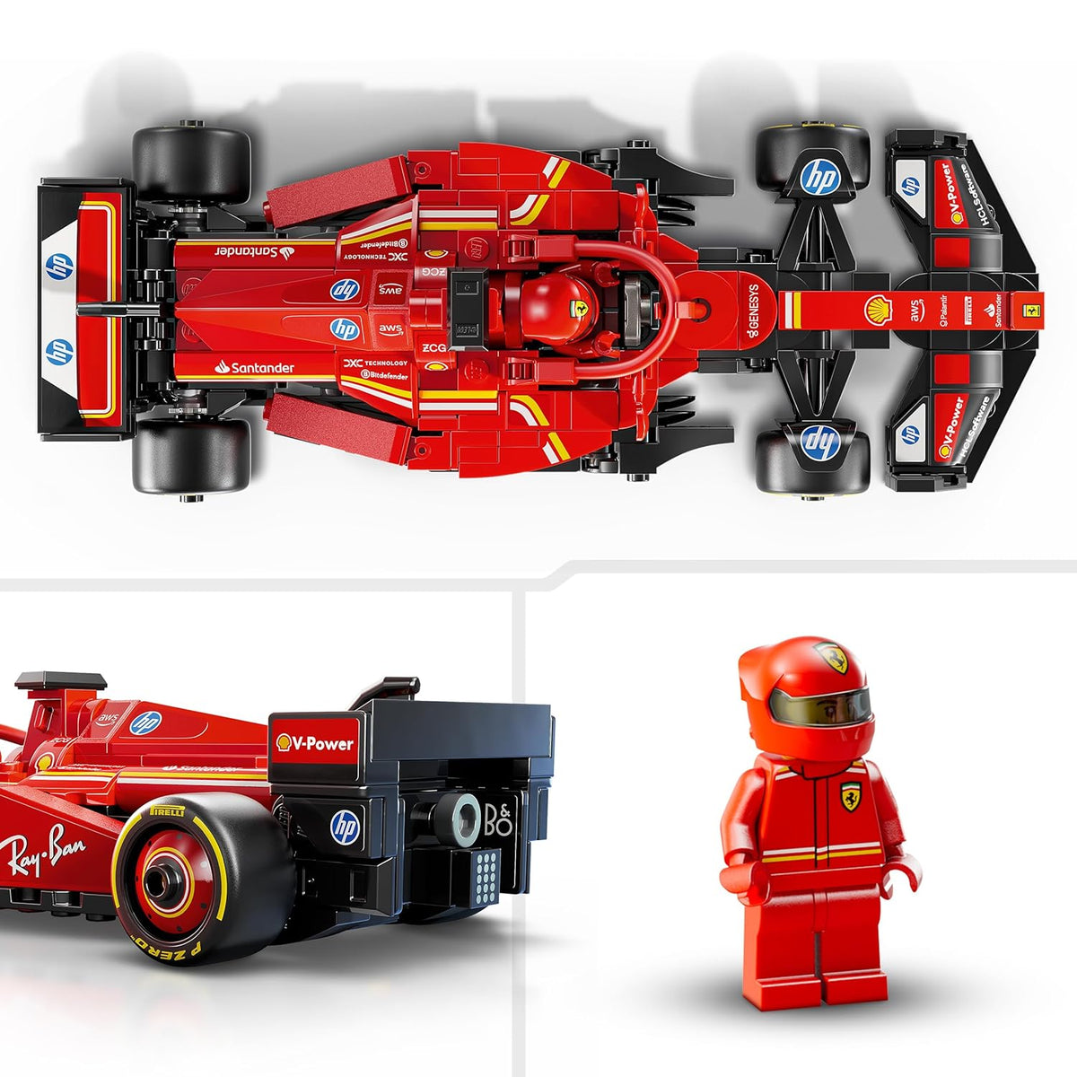 LEGO Speed Champions Ferrari SF-24 F1 Race Car — with Driver Minifigure