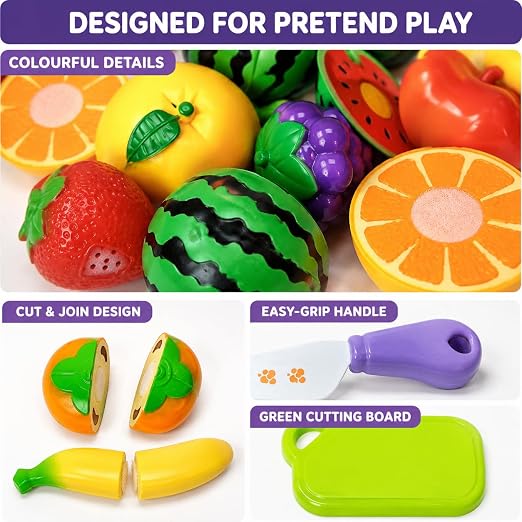 Fruits & Vegetable Play Set — Sliceable Pretend Play