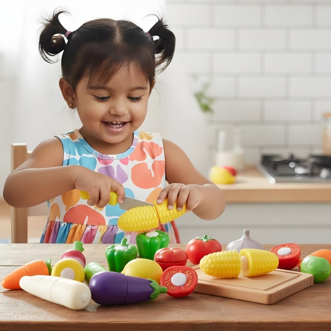 Fruits & Vegetable Play Set — pieces close up