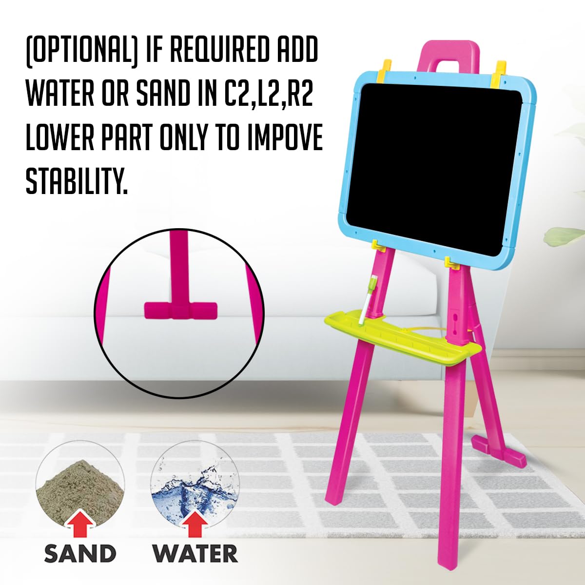 Jam & Honey 5-in-1 Kids Easel Board - angle 2