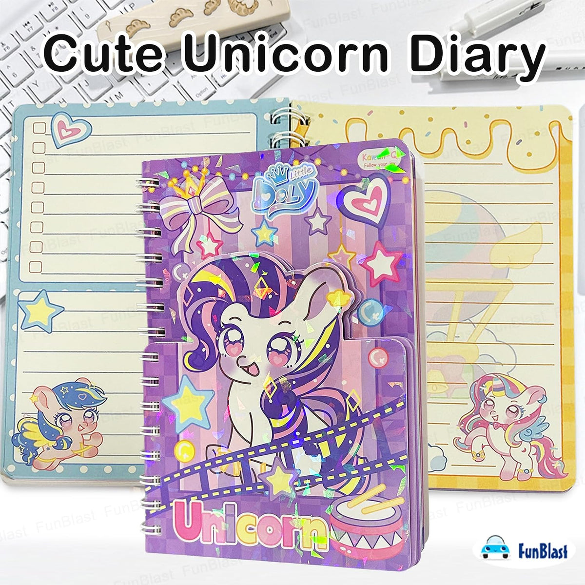 Cute Unicorn Diary Notebook