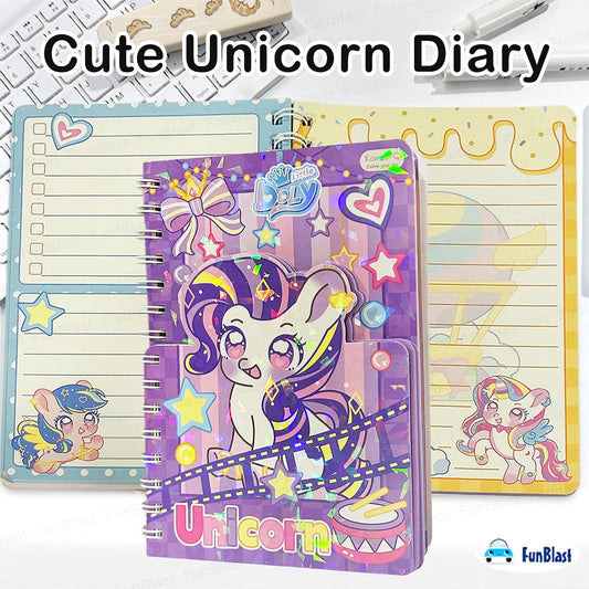 Cute Unicorn Diary Notebook